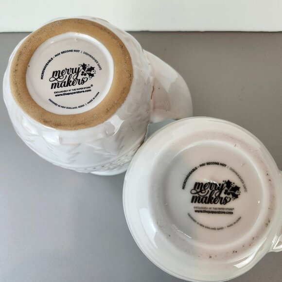 2 Large Ceramic Snowflake Coffee Mugs by Merry Makers - Picture 5 of 5